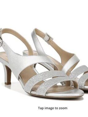 Naturalizer Taimi Silver Glitter Formal Heels
